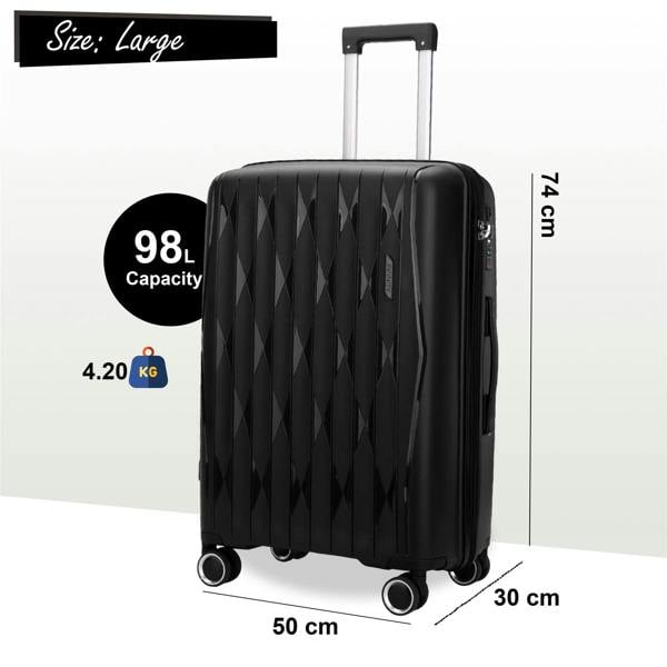 Infinity Luggage Hard Shell Suitcase Cabin TSA Luggage Travel Set