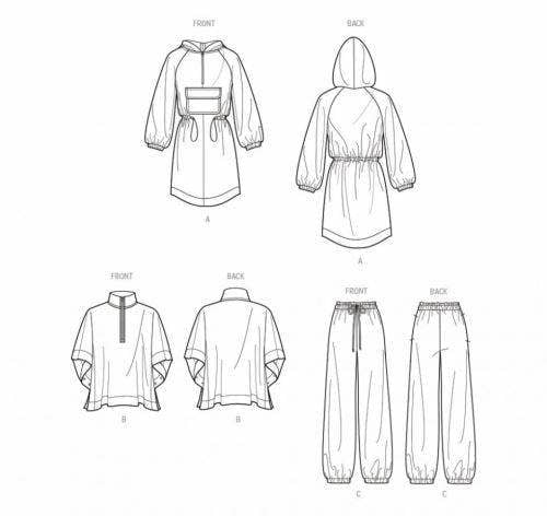 Simplicity Sewing Pattern 9687, Jackets, Ponchos, Trousers for Women, K5 (8-10-12-14-16) - Easy
