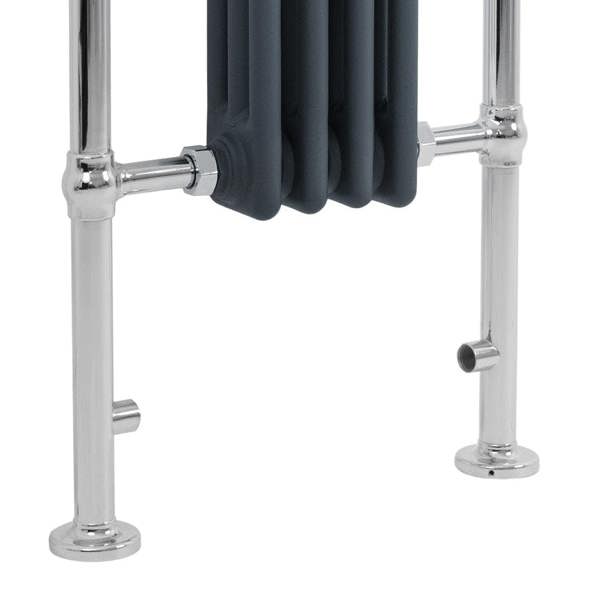 Monstershop Traditional Heated Towel Rail Radiator – 950mm x 480mm  – Anthracite Grey