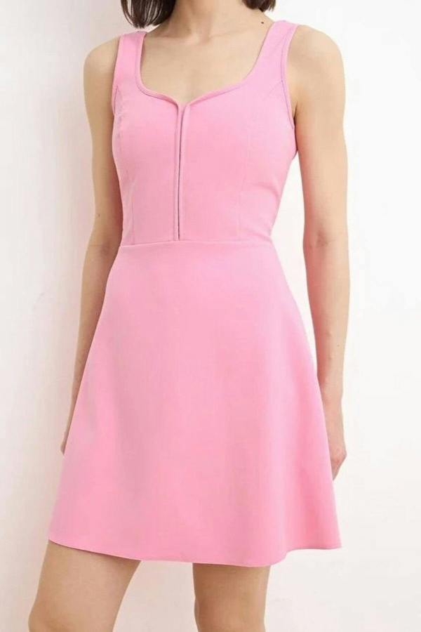 WOVCOR A-Line Short Stretch Woven Dress