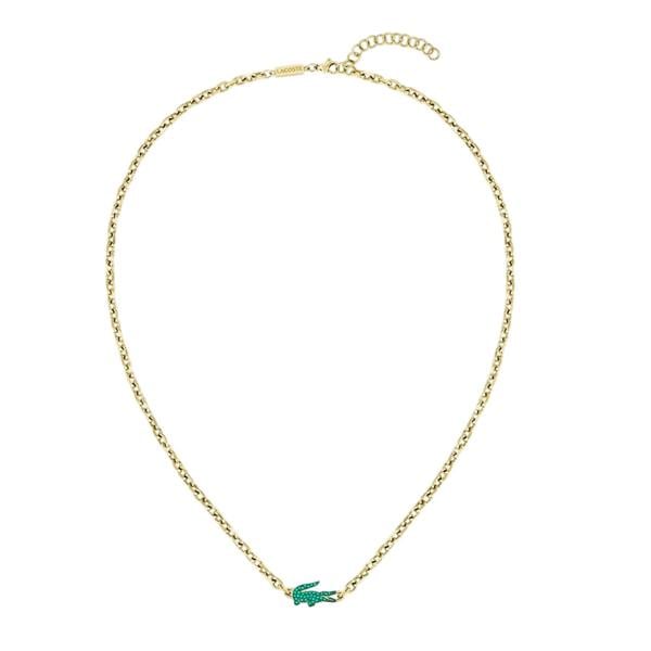 Lacoste Arthor Gold Ion Plated Logo Necklace - Gold - 