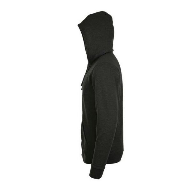 SOLS Mens Stone Zip Up Plain Hoodie - Charcoal Marl