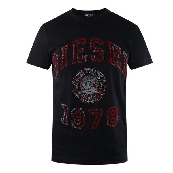 Diesel Unisex Adult Logo T-Shirt - Black - 