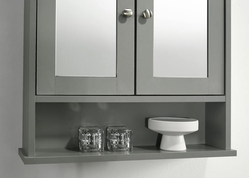 Timber Art Design Modern Mirrored Bathroom Wall Cabinet – Storage Unit