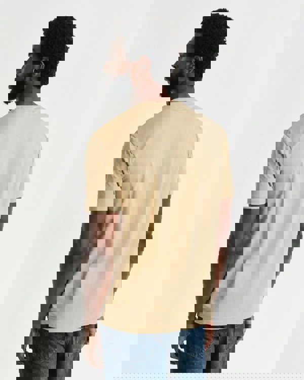 GANT Mens Short Sleeve Printed Graphic T-Shirt - 232 Oak Beige