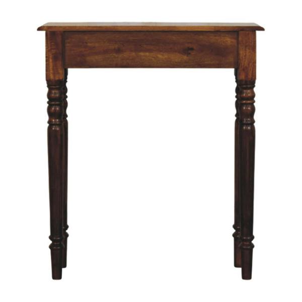Artisan Furniture Solid Wood Turned Legs 1 Drawer Chestnut Console