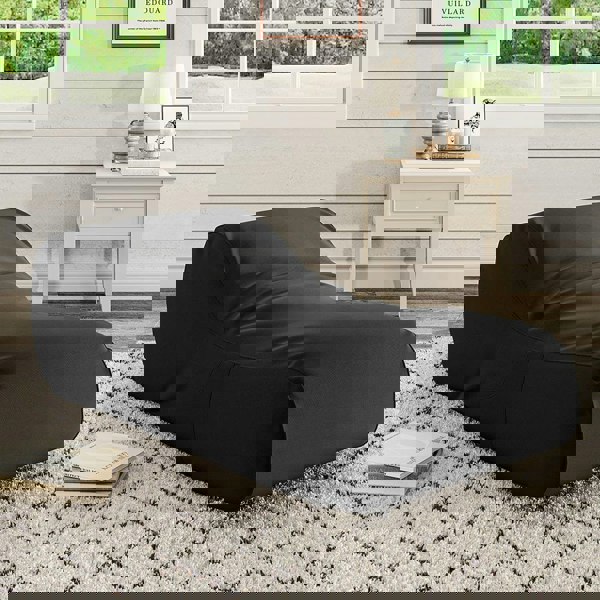 Dense Filling Comfy Lounger for Living Room Living and Home Black