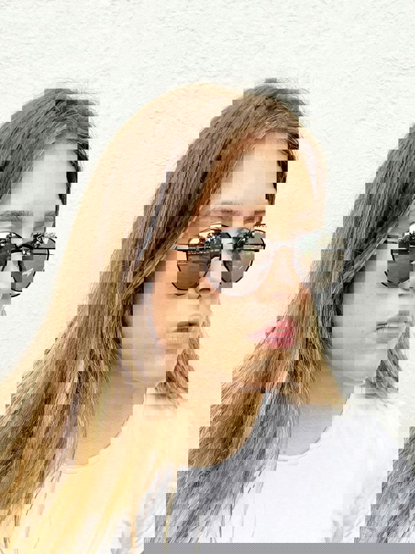 SVNX Classic Round Sunglasses with Mirror Lenses