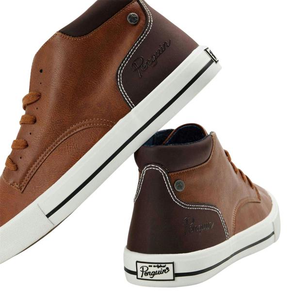 Original Penguin Mens Miles Trainers - Brown - 