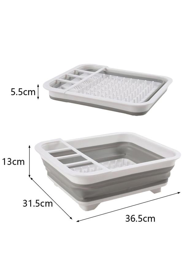 Living and Home Collapsible  Kitchen Plastic Dish Drainer Rack Drying  Rack Drainage Basket