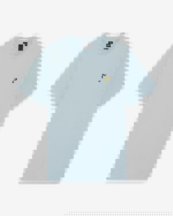 Lyle & Scott Plain Mens T-Shirt - W596 Opal Blue