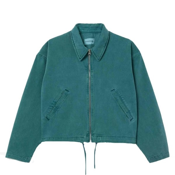 Lacoste Womens/Ladies Natural Dyed Denim Relaxed Fit Jacket - Green