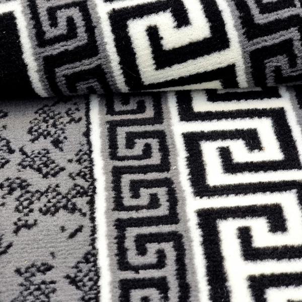 Viva Rugs Marble Rug Black Large Small XL Soft Modern Bordered Living Room Bedroom Carpet Rug