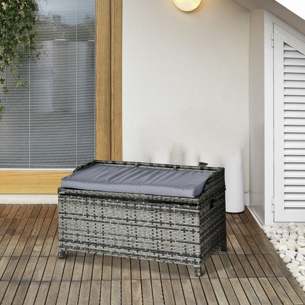 Rattan Storage Bench