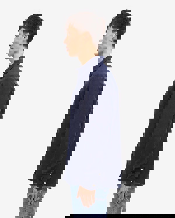 Colorful Standard Mens Organic Flannel Shirt - Navy Blue