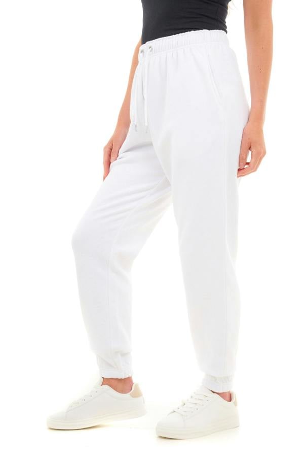 Smart Living Basic Womens Oversized Jogger - White