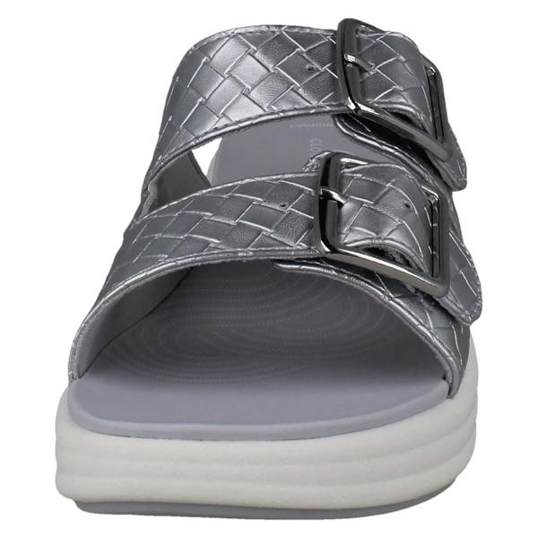 Clarks Ladies Clarks Cloudsteppers Woven Mule Sandals Drift Buckle
