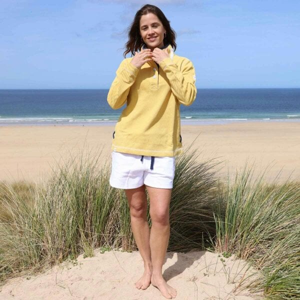 Lazy Jacks LJ301 - Pique Button Neck Sweatshirt - Lemon