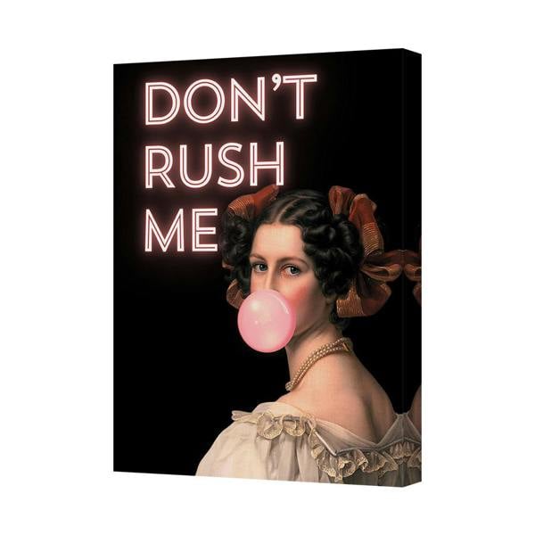 Benjamin Tate Design Dont Rush Me Neon Portrait Canvas Wall Art Print Ready To Hang