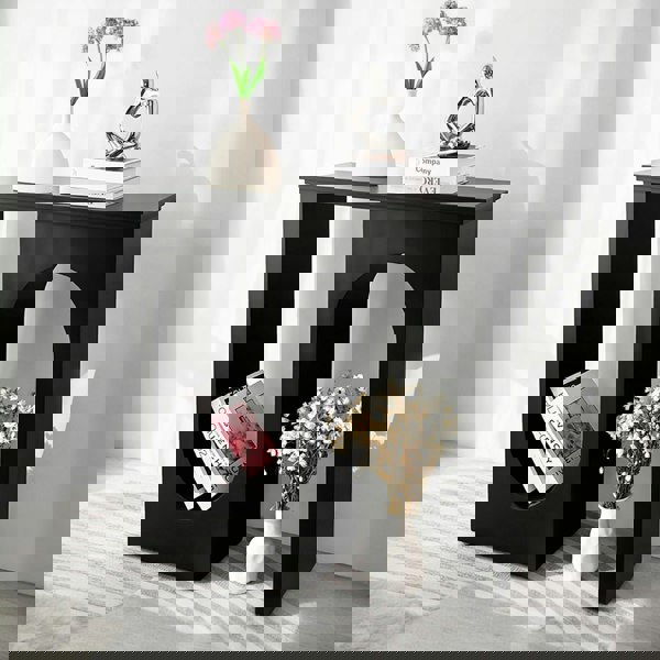 Hadza U Shape Console Table, Black-Rit Concept-Black-Rit Concept