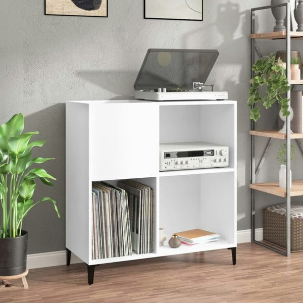 Berkfield Record Cabinet White 84.5x38x89 cm Engineered Wood