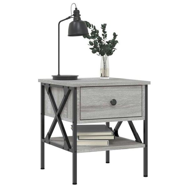 Berkfield Bedside Tables 2 pcs Grey Sonoma 40x42x45 cm Engineered Wood