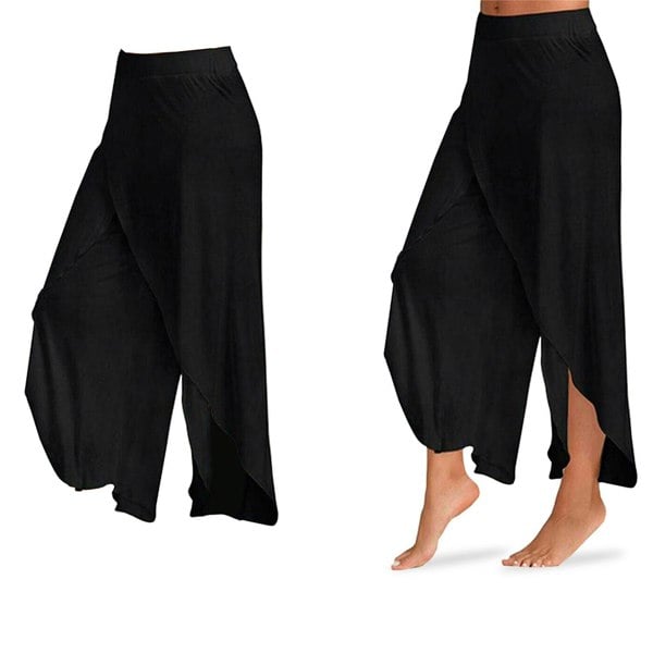 Aquarius Super Soft Modal Spandex Yoga Pilates Pants, Black