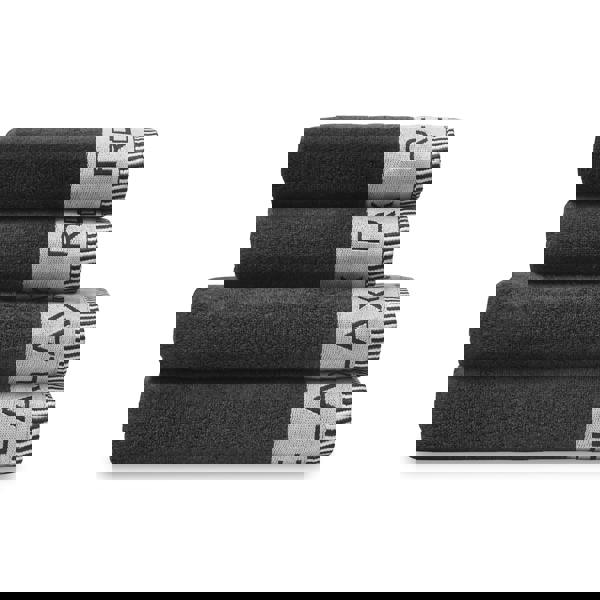 Catherine Lansfield Relax And Unwind 4 Piece Towel Set Black