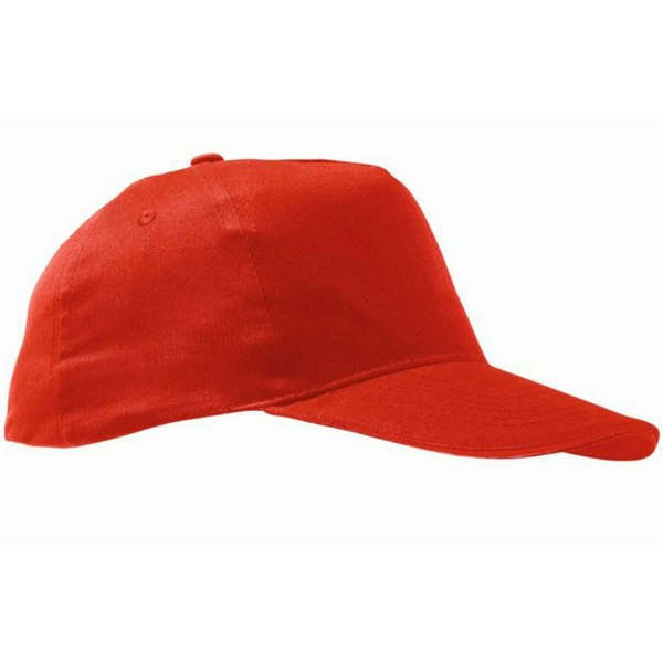 SOLS Unisex Sunny 5 Panel Baseball Cap - Red
