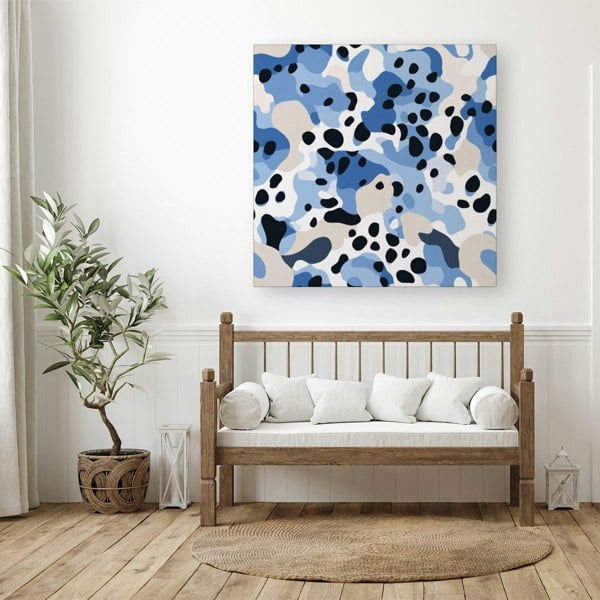 Warren Reed Blue Camouflage Pattern Canvas