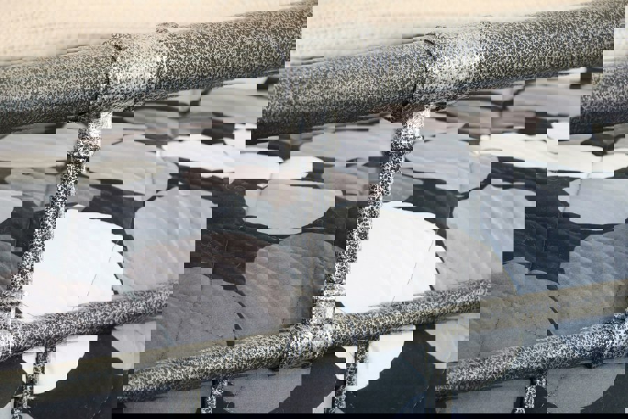 Comfy Living Arcadia Metal Copper Pipe Bed Frame - A Unique and Industrial-Chic Addition to Your Bedroom