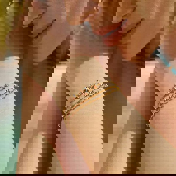 Ania Haie Chill Voyager 14ct Gold Plated Beaded Bracelet B063-03G