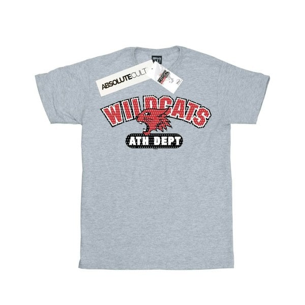 Disney Womens/Ladies High School Musical The Musical Wildcats Athletic Cotton Boyfriend T-Shirt - Sports Grey