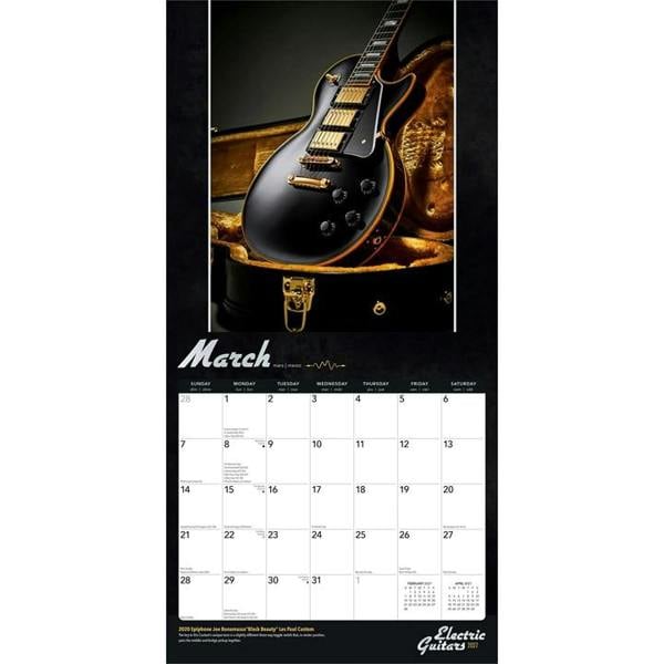 Electric Guitars Calendar 2027, Wall Calendars, Month To View, Entertainment, Gift