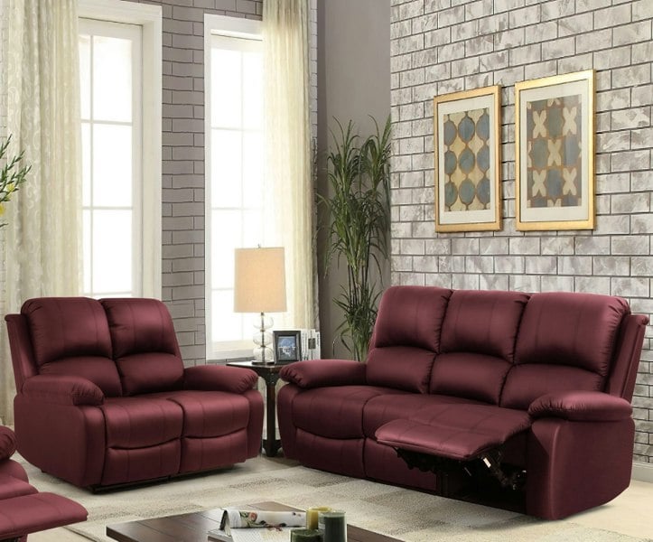 Comfy Living Milan Reclining Luxury Faux Leather Sofa Set - Indulge in the Ultimate Comfort and Style for Your Living Room