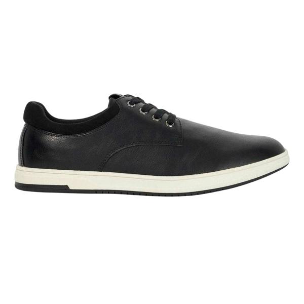Dune London Mens Tamsen Lace Flat Trainers - Black - 