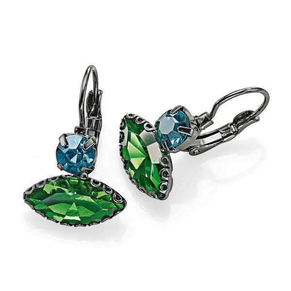 Pia Jewel of My Eye Teal Green Crystal Earrings