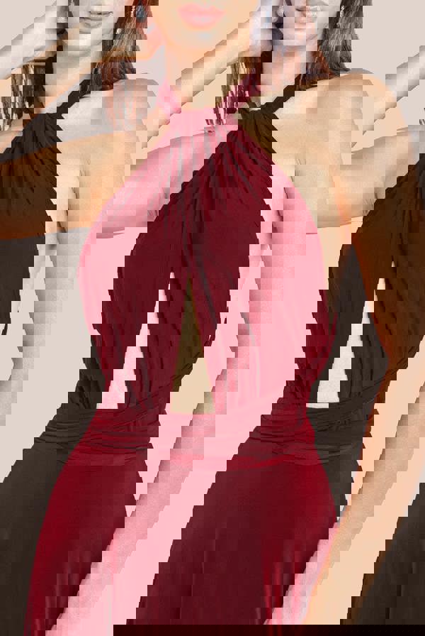 Multiway Tie-Up Maxi Dress - Berry DR1186BB