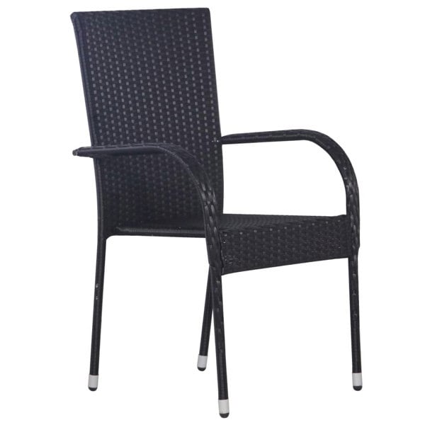Berkfield 7 Piece Garden Dining Set Black