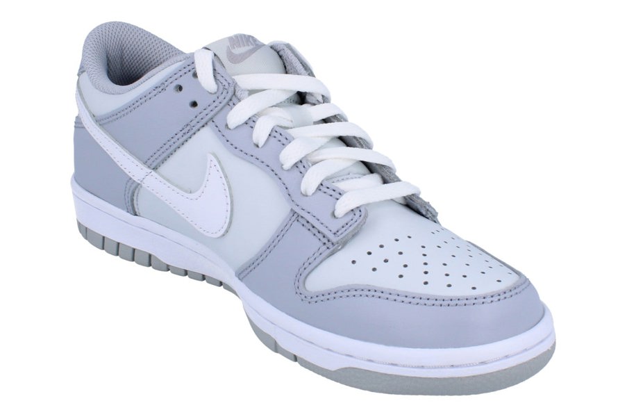 Nike Dunk Low GS Trainers Dh9765  001 - Pure Platinum White Wolf Grey 001 - Photo 3