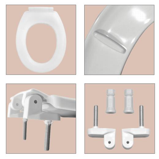 Bemis Kensey (Ring) Antivandal Ultra Fix Toilet Seat - White