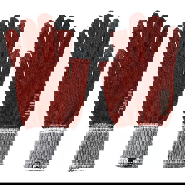 Puma Unisex Adult Knitted Winter Gloves - Red/Grey Heather