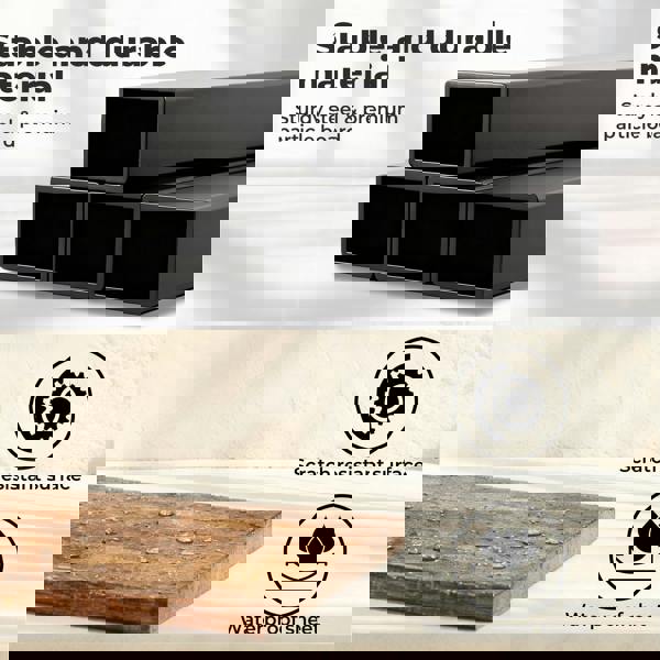 Levede TV Stand Cabinet Industrial TV Unit with 3 Drawers 3 Shelves for 65 Inch