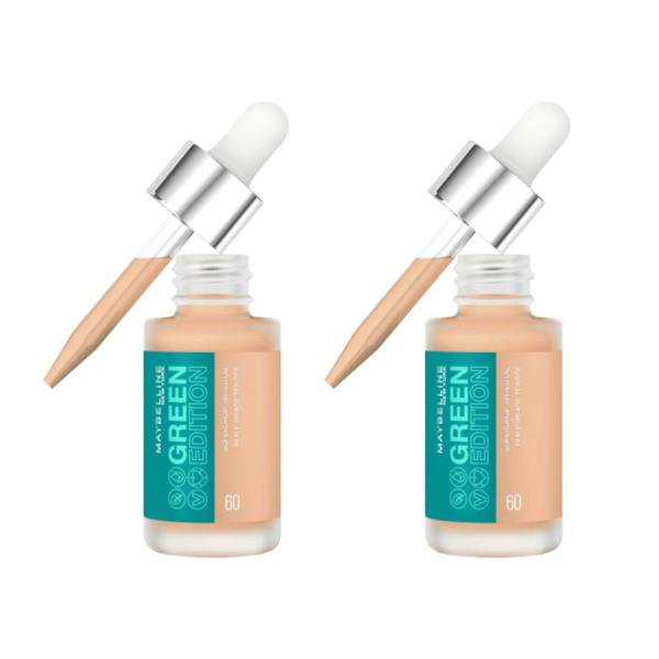 Maybelline New York 2 x Maybelline New York Green Edition Superdrop Tinted Oil Foundation 20ml - Shade 60
