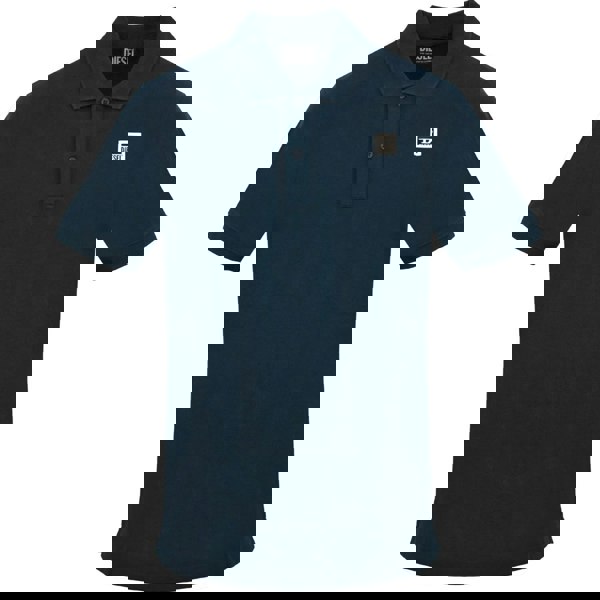 Diesel Small Patch Logo Navy Blue Total Eclipse Polo Shirt