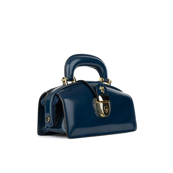 Embassy London Gazelle Mini - Navy - Women’s mini leather top handle & crossbody bag