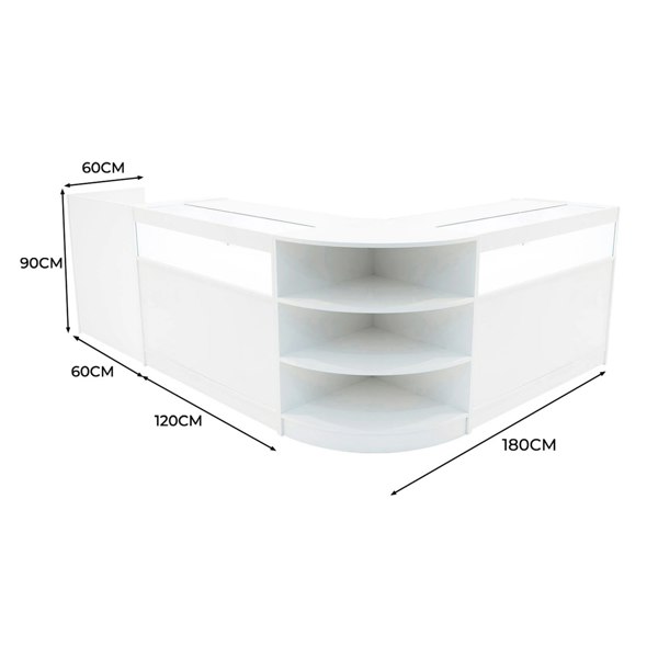 Monstershop Sagittarius LED Shop Counter Set LM60, TB60 & 2 x B1200 - White