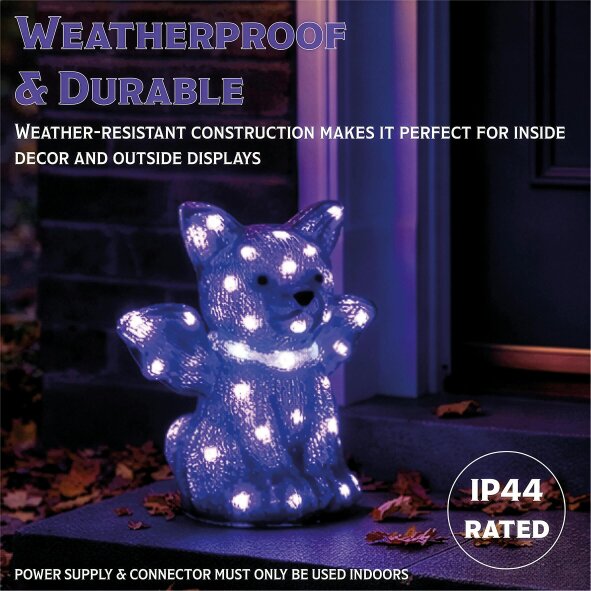 Scotts of Stow Fxlab 50L Purple LED Bat Outdoor Halloween Decoration with 5m Lead Cable BS IP20 Transformer Timer 6 18H