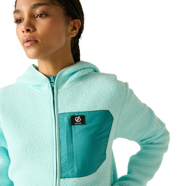 Dare 2B Womens/Ladies Firn Borg Hooded Fleece - Water Ballet - 