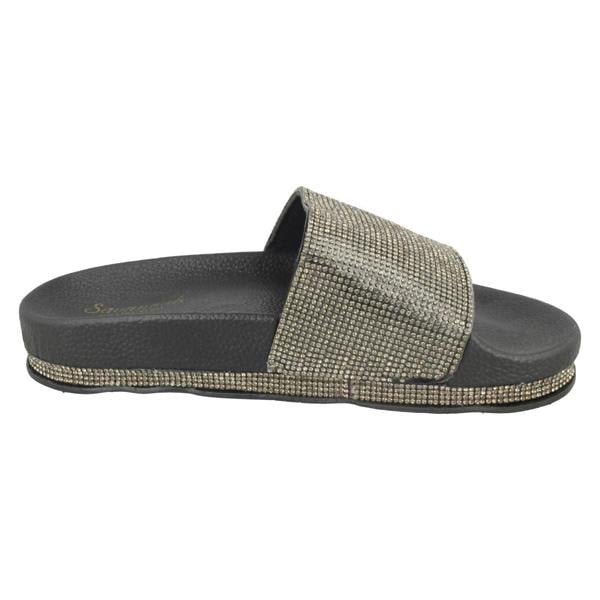 Savannah Ladies Savannah Diamante Slider Mules